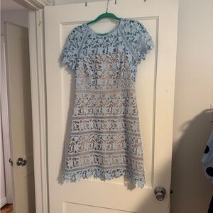 Eliza J Sky Blue Lace Dress